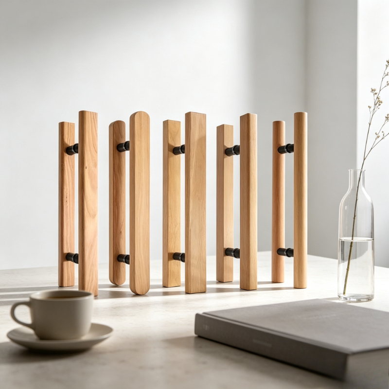 Engraved Wood Frame - Maniglia per Porta in Legno Personalizzata,