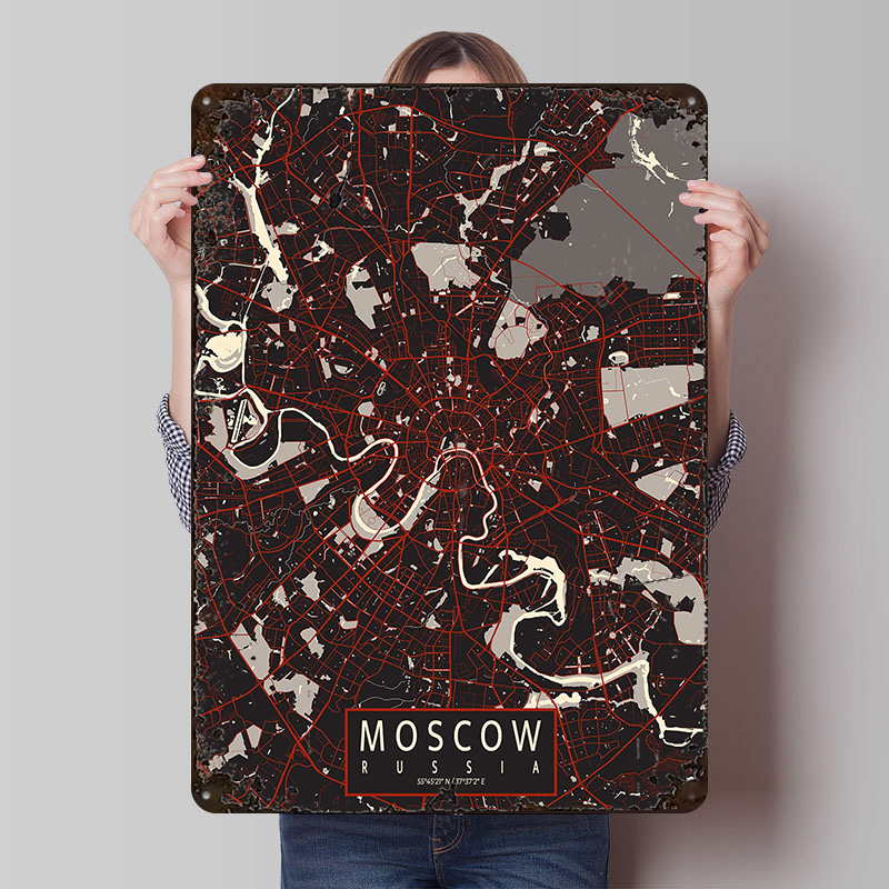 Mappa della città di Mosca Pos - Custom Map Poster recensione e prezzo