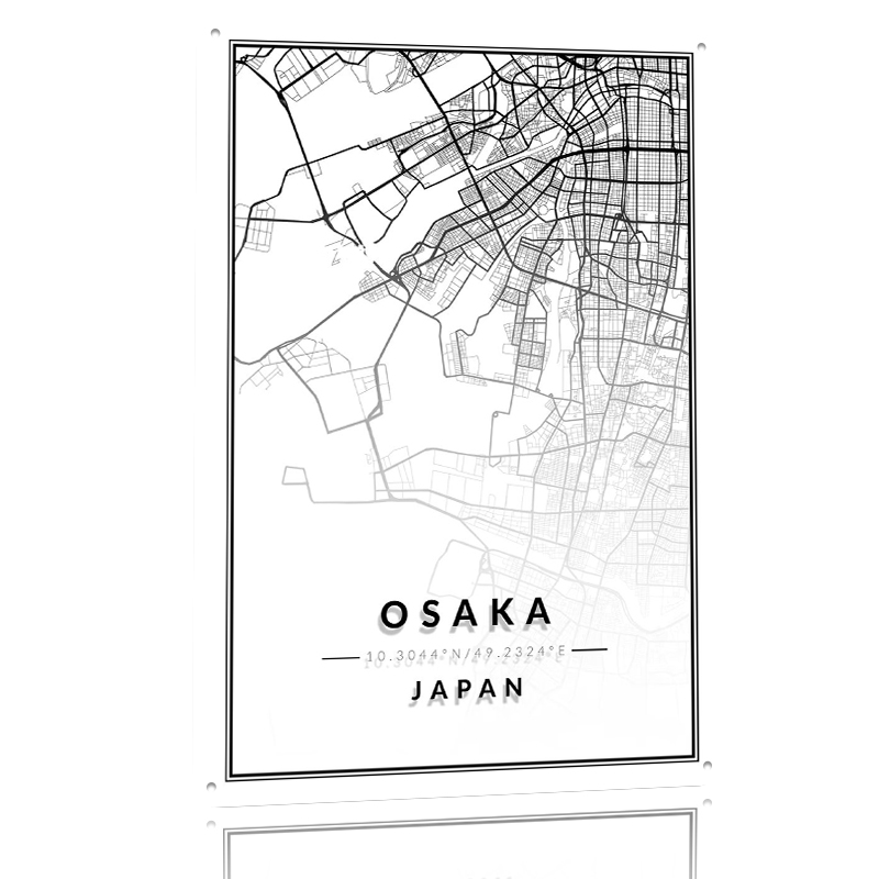 Poster con Mappa di Osaka Stam - Custom Map Poster recensione e prezzo