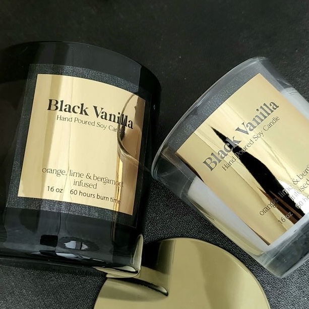 Adesivo personalizzato in oro  - Personalised Candle Label recensione e prezzo