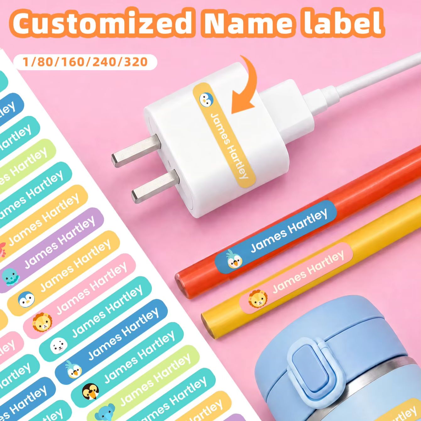 1-320 pezzi di adesivi persona - Personalized Name Box recensione e prezzo