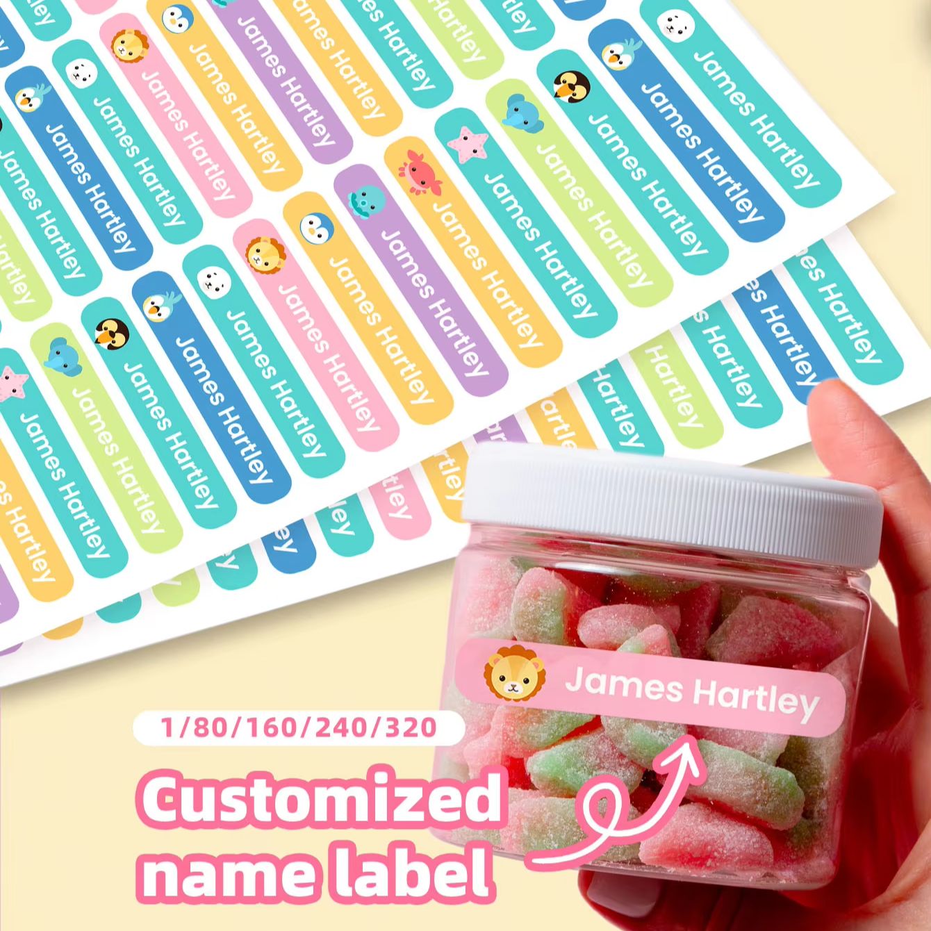 1-320 pezzi di adesivi persona - Personalized Name Box recensione e prezzo