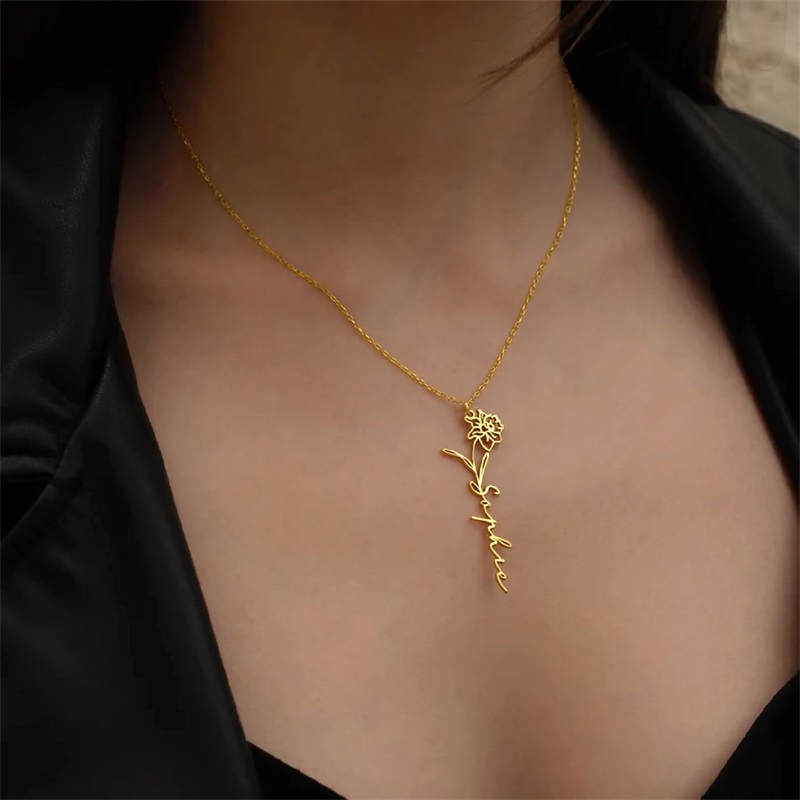Collana con nome fiore di nasc - Birth Flower Necklace recensione e prezzo