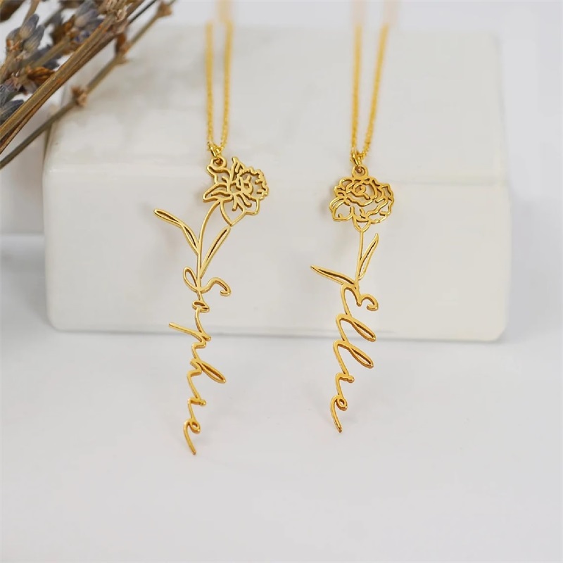 Collana con nome fiore di nasc - Birth Flower Necklace recensione e prezzo
