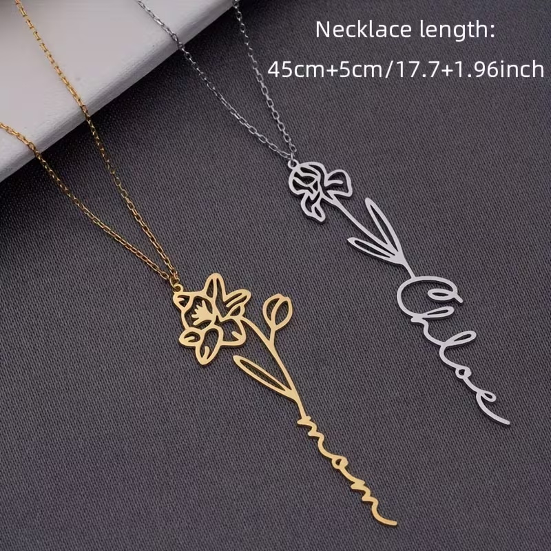 Collana Personalizzata con Nom - Birth Flower Necklace recensione e prezzo
