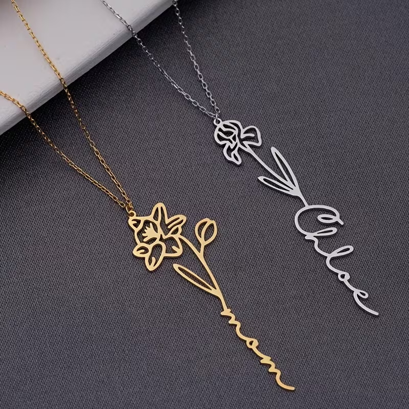 Collana Personalizzata con Nom - Birth Flower Necklace recensione e prezzo